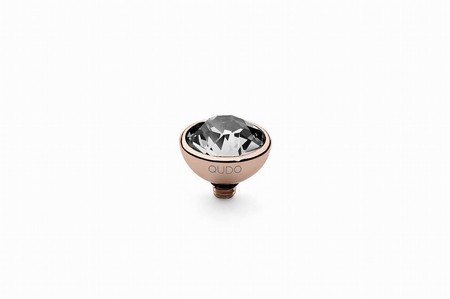 Qudo Rose Gold Topper Bottone 10mm - Crystal